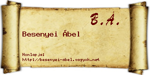 Besenyei Ábel névjegykártya